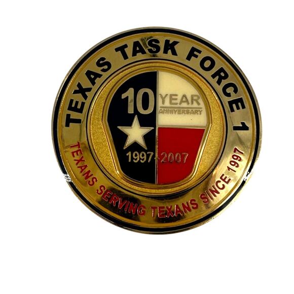 Texas Task Force 1 10 Year Anniversary 1997–2007 Challenge Coin Disaster City - Picture 1 of 5